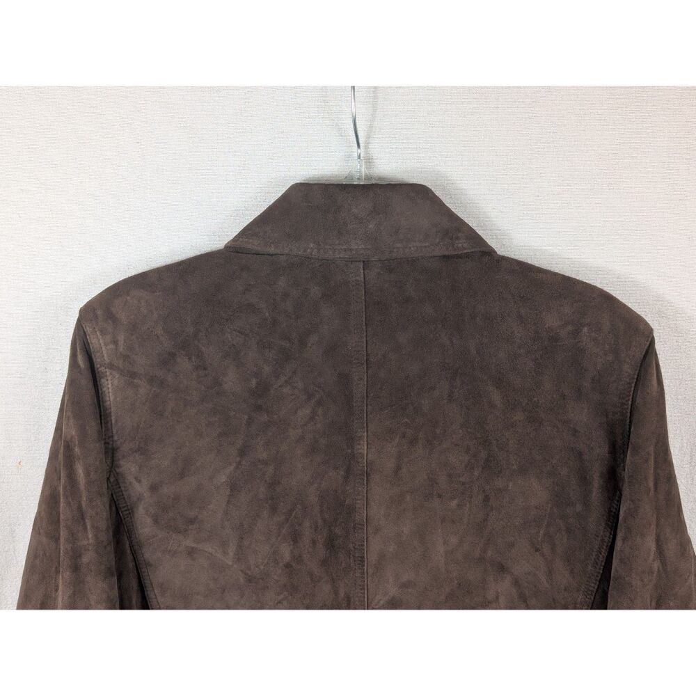 Style & Co Woman Suede Leather Coat Brown Women's Size 20W - Picture 11 of 15